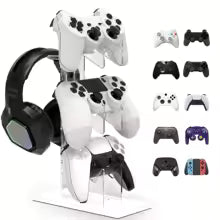 Universal 3-Layer Controller & Headset Stand – Multi-Platform Gaming Accessories